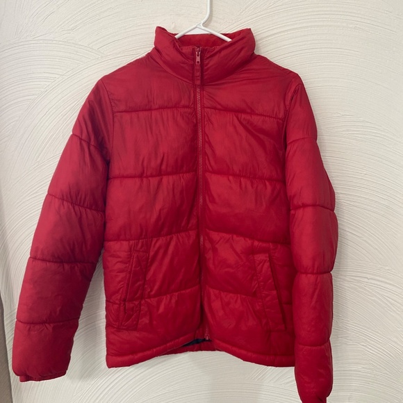 Old navy XS red womens full zip jacket coat puffer bubble jacket - Picture 5 of 10